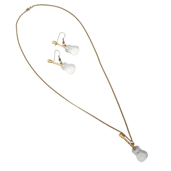 SWAROVSKI Crystal Memories Guitar pendant necklace  SWAROVSKI Crystal Memories Guitar pendant necklace & earrings